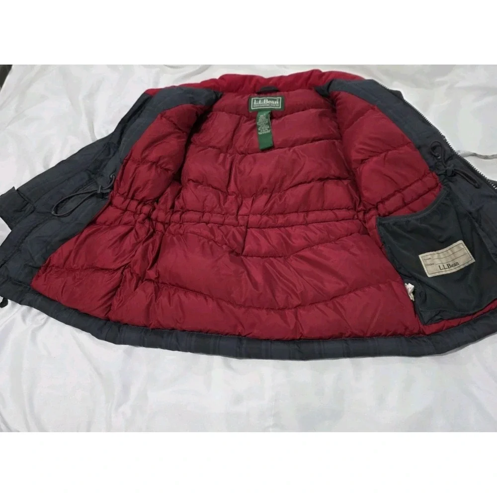LL Bean Boys Down Filled Puffer Jacket Size 6 Plaid Outdoor Winter Ski